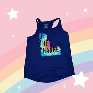 Tek Gear Blue Athletic Tank with Graphic